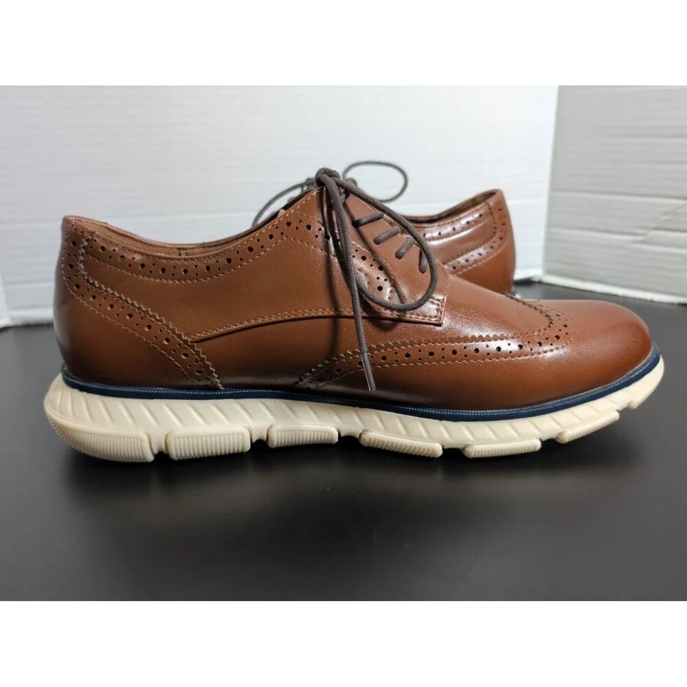 SONOMA ORTHOLITE MORANTT OXFORD SHOES MENS SIZE 9M COGNAC COLOR NEW W/O BOX.